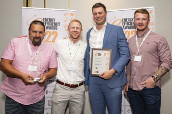 Prize being presented to Heatforce (Wales) Ltd